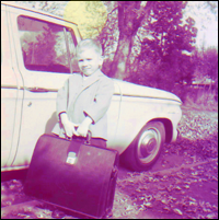 my mother at Juilliard preparing for lessons